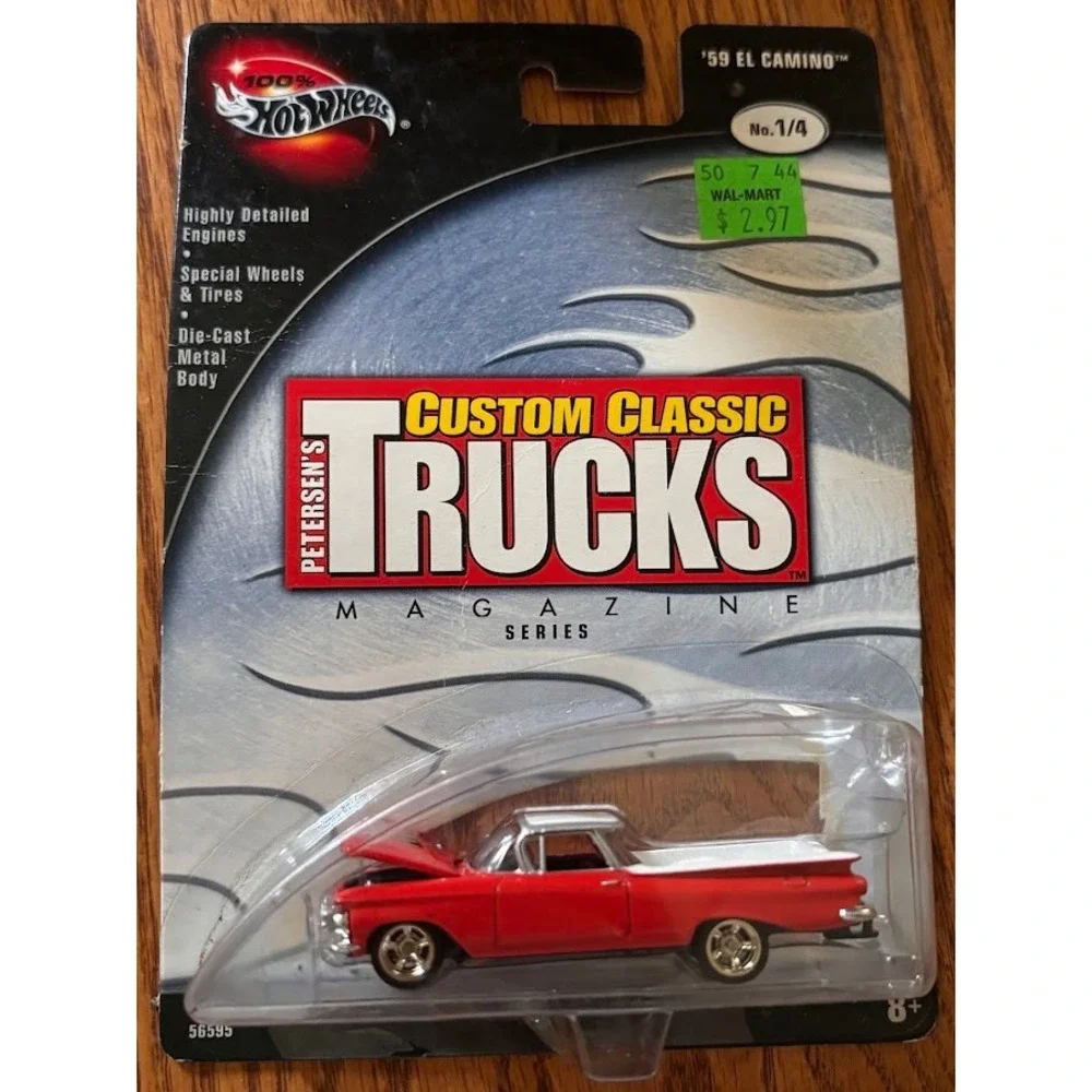 Hot Wheels 100% Petersen's Custom Classic Trucks 59 El Camino Red 1/4 56595 2002